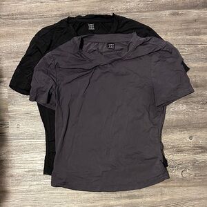 Womans Black and Gray T-Shirts